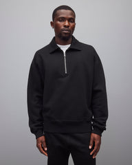 Brushed Fleece Relaxed Half Zip Sweatshirt