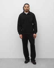 Kyoto Black Midweight Terry Rugby Standard Sweater