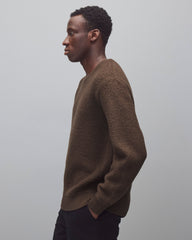 Textured Boucle Turf Crewneck
