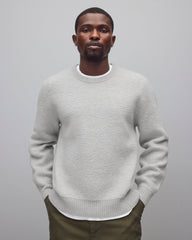 Textured Boucle Turf Crewneck