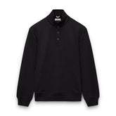 Midweight Terry Standard Button Mockneck