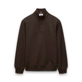 Midweight Terry Standard Button Mockneck