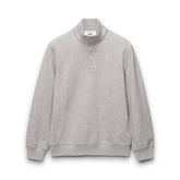 Midweight Terry Standard Button Mockneck