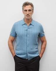 Cotton Linen Stripe Piazza Shirt